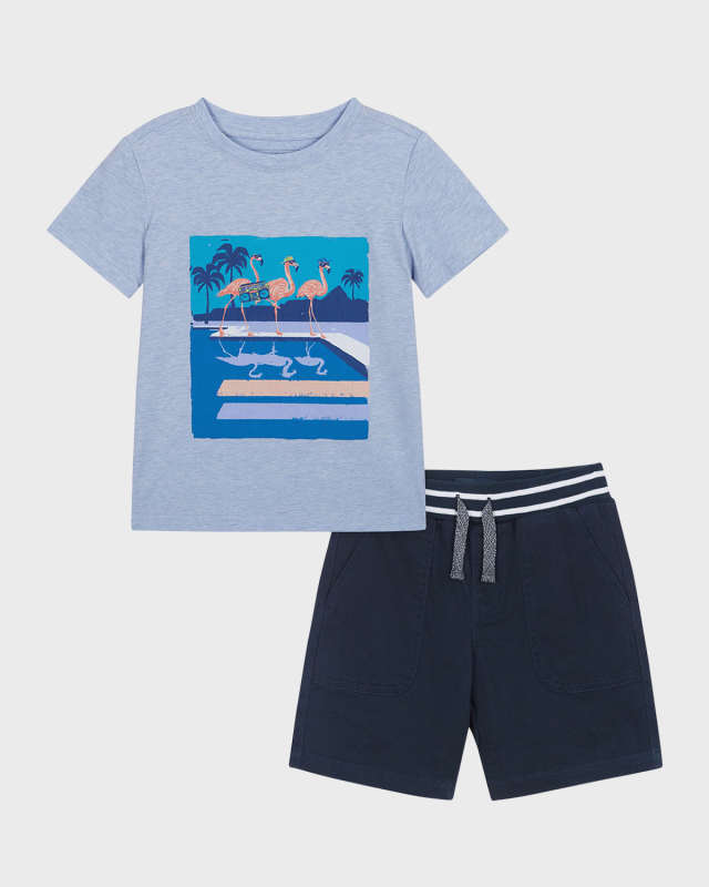 Boy's Graphic T-Shirt And Shorts Set, Size 2-7